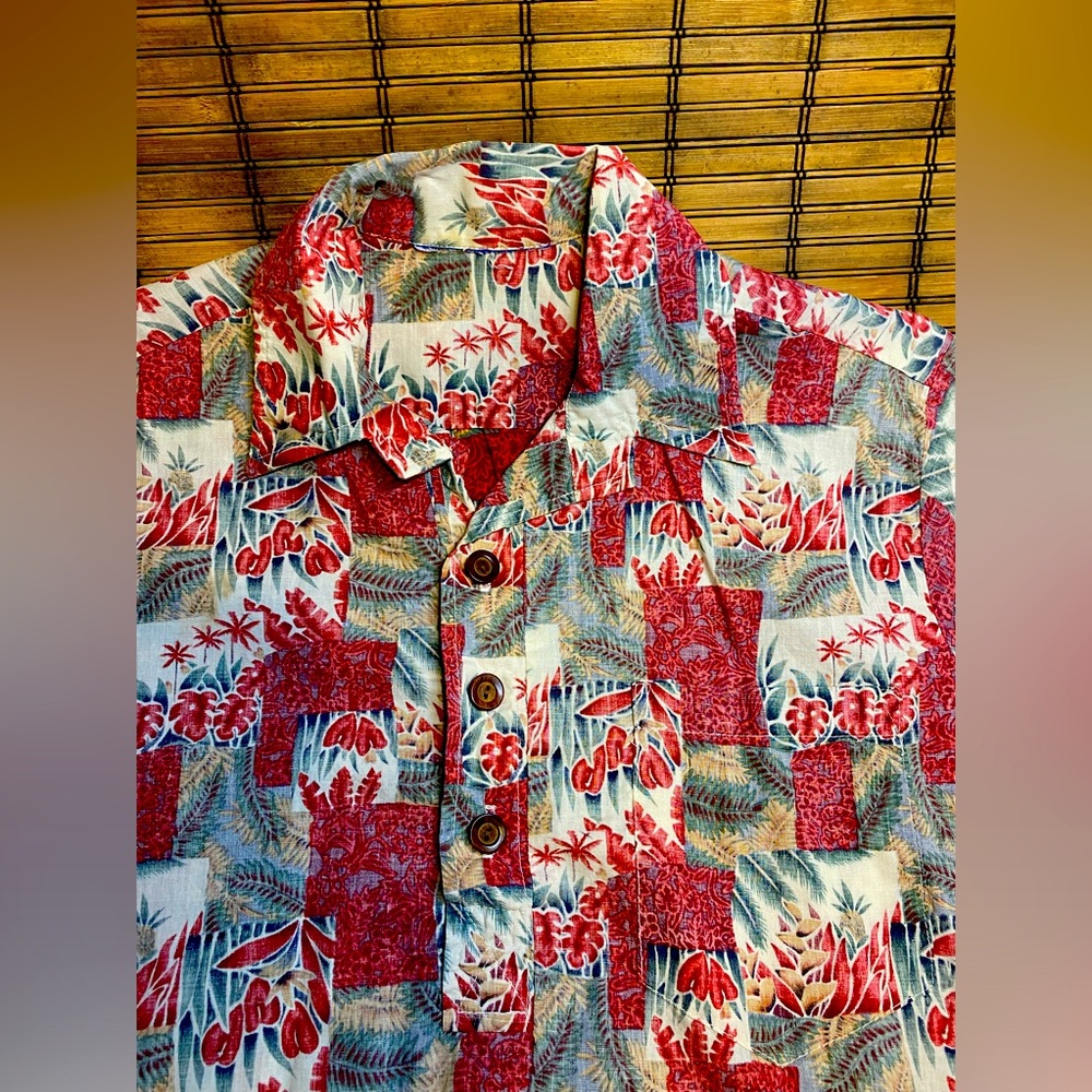 Vintage Men’s 3 Button Hawaiian Pullover “Popover” Shirt Size Small/Medium
